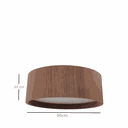 Ver imagem 2 de Plafon Redondo Madeira 90cm Mel 110v/220v (bivolt)