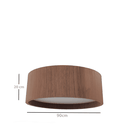 Ver imagem 2 de Plafon Redondo Madeira 90cm Mel 110v/220v (bivolt)