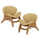 Ver imagem 1 de Kit 2 Poltronas Decorativa Orgânica Sala Living Kadosh L02 Couríssimo Fendi - Lyam Decor