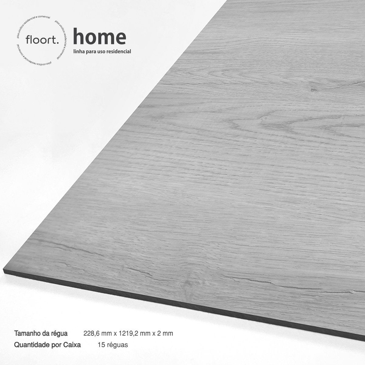 Piso Vinílico Malva Oak Floort® Home Caixa com 4,18 M² - 2