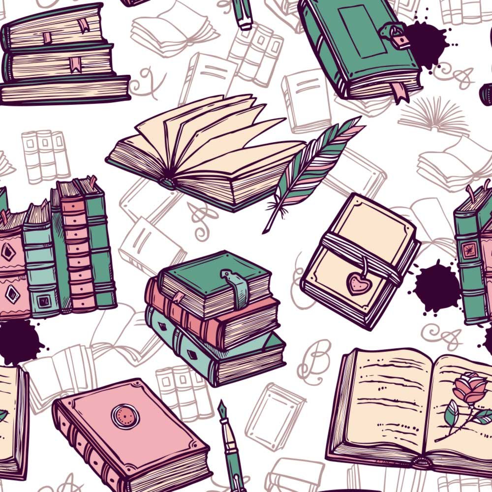 Papel de Parede Infantil - Livros Vintage Arte Destaque 1,50 Metros - 3