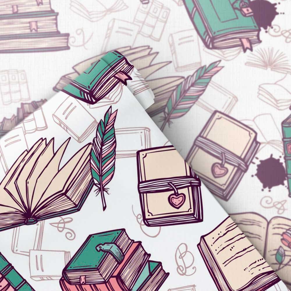 Papel de Parede Infantil - Livros Vintage Arte Destaque 1,50 Metros - 4