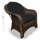 Ver imagem 2 de Conjunto de Poltronas Fibra Sintética Roma - 2 Poltronas + 1 Mesa Centro - Tecido Duna Preto