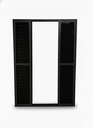 Ver imagem 3 de Porta Balcão 6 Folhas Aluminio Preto com Fechadura 2,10x2,00 Linha 25