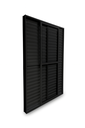 Ver imagem 2 de Porta Balcão 6 Folhas Aluminio Preto com Fechadura 2,10x2,00 Linha 25