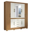 Ver imagem 2 de Guarda Roupa Casal Nápole 2045149 e Armário Multiuso New 2000192 e Cômoda Londres Atacama Off