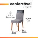 Ver imagem 3 de Conjunto com 2 Cadeiras Estofadas Linho Montreal
