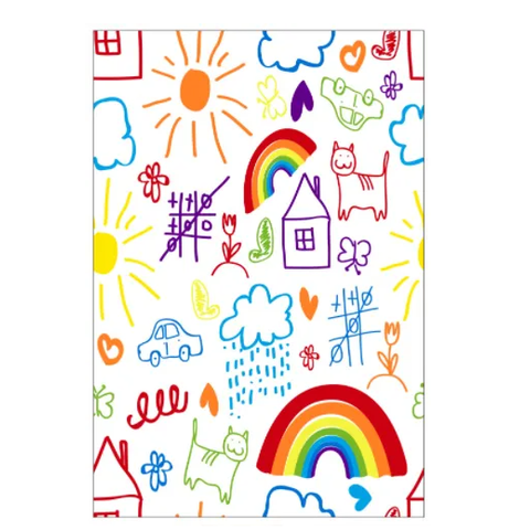 Papel De Parede Escolar Infantil 110x75 + 275x92