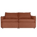 Ver imagem 3 de Sofá Cama 2 Lugares Singapura Reclinável 190cm em Bouclê com Catraca Reforçada e 2 Almofadas:Terraco