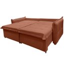 Ver imagem 4 de Sofá Cama 2 Lugares Singapura Reclinável 190cm em Bouclê com Catraca Reforçada e 2 Almofadas:Terraco