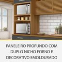 Ver imagem 5 de Cozinha 06 Pçs Nesher Princesa Gourmet 100 Mdf Freijó Com Grafite