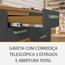 Ver imagem 4 de Cozinha 06 Pçs Nesher Princesa Gourmet 100 Mdf Freijó Com Grafite