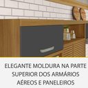 Ver imagem 2 de Cozinha 06 Pçs Nesher Princesa Gourmet 100 Mdf Freijó Com Grafite