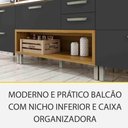 Ver imagem 7 de Cozinha 06 Pçs Nesher Princesa Gourmet 100 Mdf Freijó Com Grafite