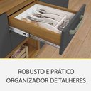 Ver imagem 3 de Cozinha 06 Pçs Nesher Princesa Gourmet 100 Mdf Freijó Com Grafite