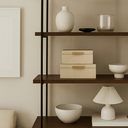 Ver imagem 4 de Kit Caixas Decorativas em Mdf Bege Claro com Puxador Dourado – 2 Peças