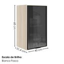 Ver imagem 3 de Armario Aereo 1 Porta Vidro MDF 40 cm Kali 122024 Bianco Toq Nicioli