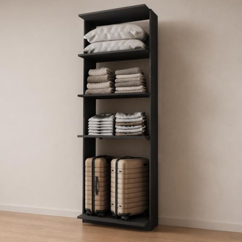 Closet Aberto Alasca Preto Touch Carraro