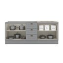 Ver imagem 7 de Kit de Cozinha Modulada 3 Peças Americana (2 Balcões. 1 Complemento) Cinza - Henn