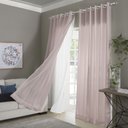 Ver imagem 4 de Cortina Voil Santorini Sala Quarto 1,60 Alt X 2,00 Larg - Rosa