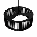 Ver imagem 3 de Luminária Pendente Vênus Modelo Ripado -:Preta