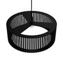 Ver imagem 3 de Luminária Pendente Vênus Modelo Ripado -:Preta