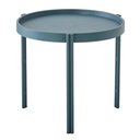 Ver imagem 1 de Mesa de Apoio Redonda Enjoy Rivatti 50 Cm (largura) Tampo em Polipropileno Azul e Base em Aço Azul