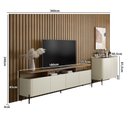 Ver imagem 3 de Rack com Painel e Buffet com Pés em Metal 360cm 100% Mdf Cor:louro e Luna com Preto