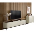 Ver imagem 2 de Rack com Painel e Buffet com Pés em Metal 360cm 100% Mdf Cor:louro e Luna com Preto