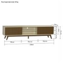 Ver imagem 4 de Rack Ripado Retrô para TV até 70 Polegadas Fox 218 cm Yescasa Off White/Cedro