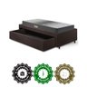 Base Box Cama Solteiro Sapateira Courino Linho Marrom e Colchão Dual Firrm Ecoflex 88x188 - 10