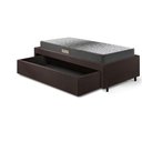 Ver mais imagens de Base Box Cama Solteiro Sapateira Courino Linho Marrom e Colchão Dual Firrm Ecoflex 88x188