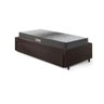 Base Box Cama Solteiro Sapateira Courino Linho Marrom e Colchão Dual Firrm Ecoflex 88x188 - 7