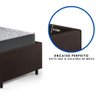 Base Box Cama Solteiro Sapateira Courino Linho Marrom e Colchão Dual Firrm Ecoflex 88x188 - 2