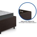 Ver imagem 2 de Base Box Cama Solteiro Sapateira Courino Linho Marrom e Colchão Dual Firrm Ecoflex 88x188