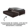 Base Box Cama Solteiro Sapateira Courino Linho Marrom e Colchão Dual Firrm Ecoflex 88x188 - 3