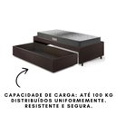 Ver imagem 3 de Base Box Cama Solteiro Sapateira Courino Linho Marrom e Colchão Dual Firrm Ecoflex 88x188