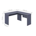Ver imagem 2 de Mesa em L com Gaveta Mantel Azul