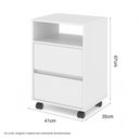 Ver imagem 3 de Gaveteiro Renard com Rodízios Cinza