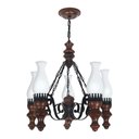 Ver imagem 1 de Lustre Rústico Envelhecido 5 Lâmpadas 805e