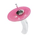 Ver imagem 2 de CUBA DE VIDRO ABAULADA 45CM ROSA + VALVULA + TORNEIRA CASCATA