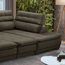 Estofado de Canto Jandaia Pantanal 3 Lugares Retrátil e Reclinável 2,70 - 3