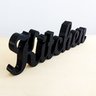 Palavra Kitchen - Estatueta 6cm Decoração Cozinha - Toque 3D:Preto - 2