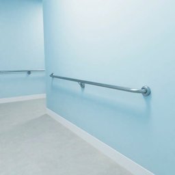 Corrimão de Parede em Aço Inox com 3,20m Ponteira Curva - 2