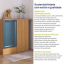 Ver mais imagens de Balcão Canto Reto Planejado com Tampo Soho CabeCasa MadeiraOriginals Freijó/Azul