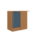 Ver imagem 2 de Balcão Canto Reto Planejado com Tampo Soho CabeCasa MadeiraOriginals Freijó/Azul