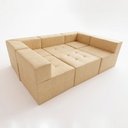 Ver imagem 1 de Sofá Modular King com Puff Bom Pastor Linho Bege