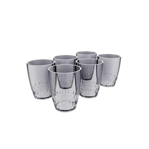 Kit com 6 Copos Multiuso 300 Ml Cristal Bebidas Crippa