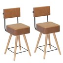 Ver imagem 1 de Kit 2 Cadeiras Sala de Jantar Área Externa Acabamento de Madeira Natural Florida - Cores - Amarula -