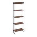 Ver imagem 4 de Kit Escritório Estante Areta 5 Prateleiras com Mesa Industrial Aspen 120cm C01 Nogal - Lyam Decor